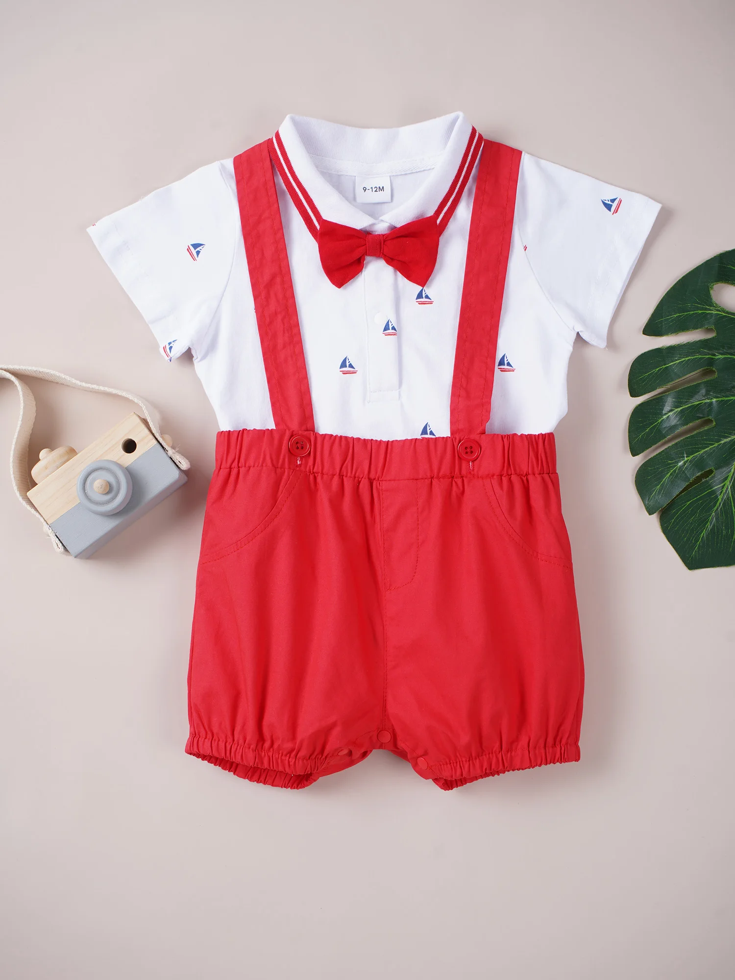0-18M Baby Boys Baptism Costume Sets Short Sleeve Turndown Collar Bow Romper with Suspender Shorts Infant Christening Clothing
0-18M Baby Boys Baptism Costume Sets Short Sleeve Turndown Collar Bow Romper with Suspender Shorts Infant Christening Clothing
