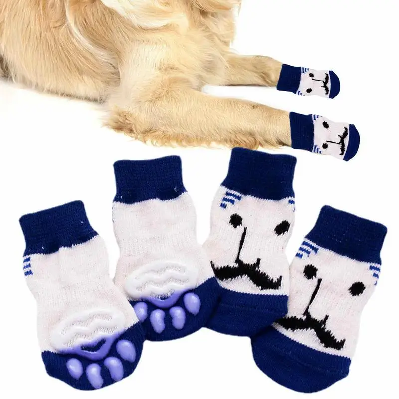 Dog Socks Non Slip 4 Pieces Cartoon Dog Socks Non-Skid Traction Control Anti-Dirty Paw Protector For Indoor Small Medium Pets
Dog Socks Non Slip 4 Pieces Cartoon Dog Socks Non-Skid Traction Control Anti-Dirty Paw Protector For Indoor Small Medium Pets