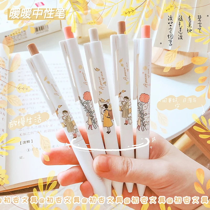 Гелевая ручка с черными чернилами, милые Мультяшные осенние принадлежности для школы и офиса, Канцтовары, подарок для студентов, Симпатичные Ручки в эстетике
Гелевая ручка с черными чернилами, милые Мультяшные осенние принадлежности для школы и офиса, Канцтовары, подарок для студентов, Симпатичные Ручки в эстетике