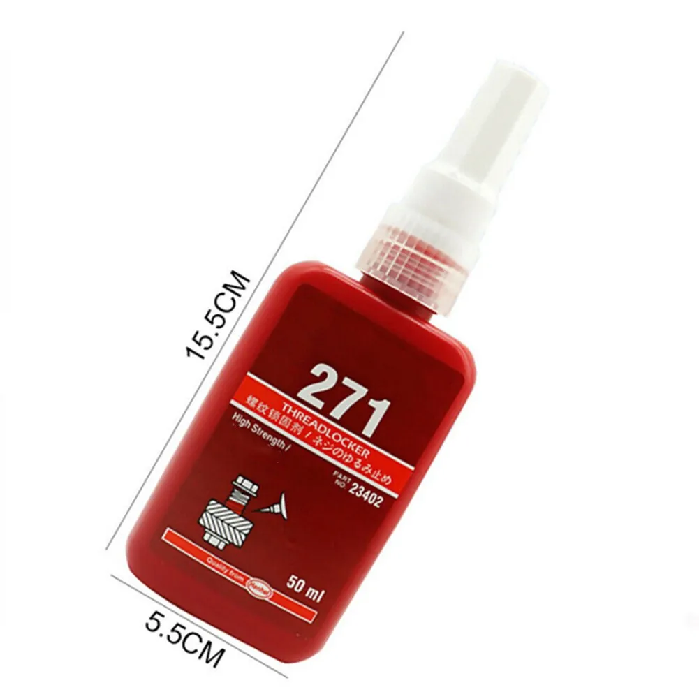 50ml High Strength Threadlocker Metal Sealing Anaerobic Glue Adhesive Thread Locking Seal Glue 271For All Kind Metal Thread
50ml High Strength Threadlocker Metal Sealing Anaerobic Glue Adhesive Thread Locking Seal Glue 271For All Kind Metal Thread