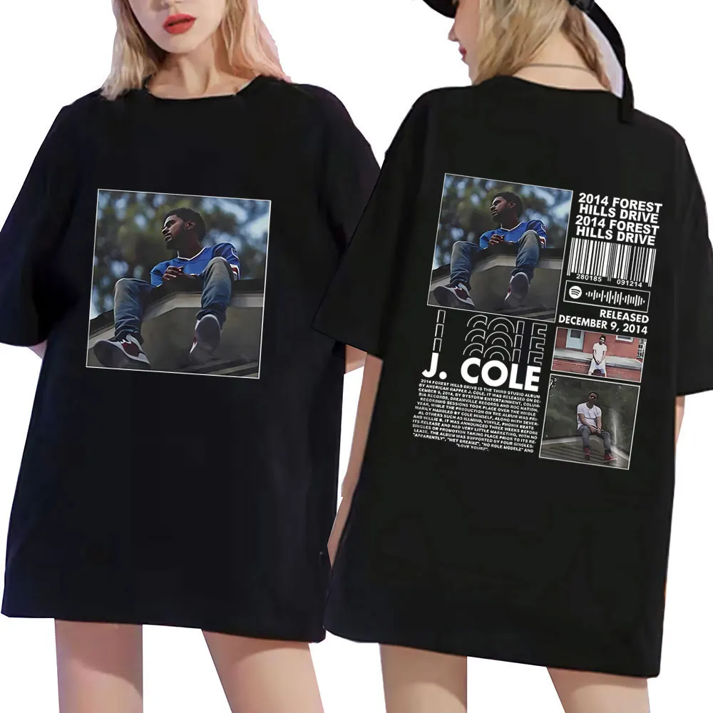 Rapper J Cole 2014 Forest Hills Drive Album Double Sided Print T-shirt Men's Hip Hop Style Short Sleeve Tshirt Men Loose Tees
Rapper J Cole 2014 Forest Hills Drive Album Double Sided Print T-shirt Men's Hip Hop Style Short Sleeve Tshirt Men Loose Tees
