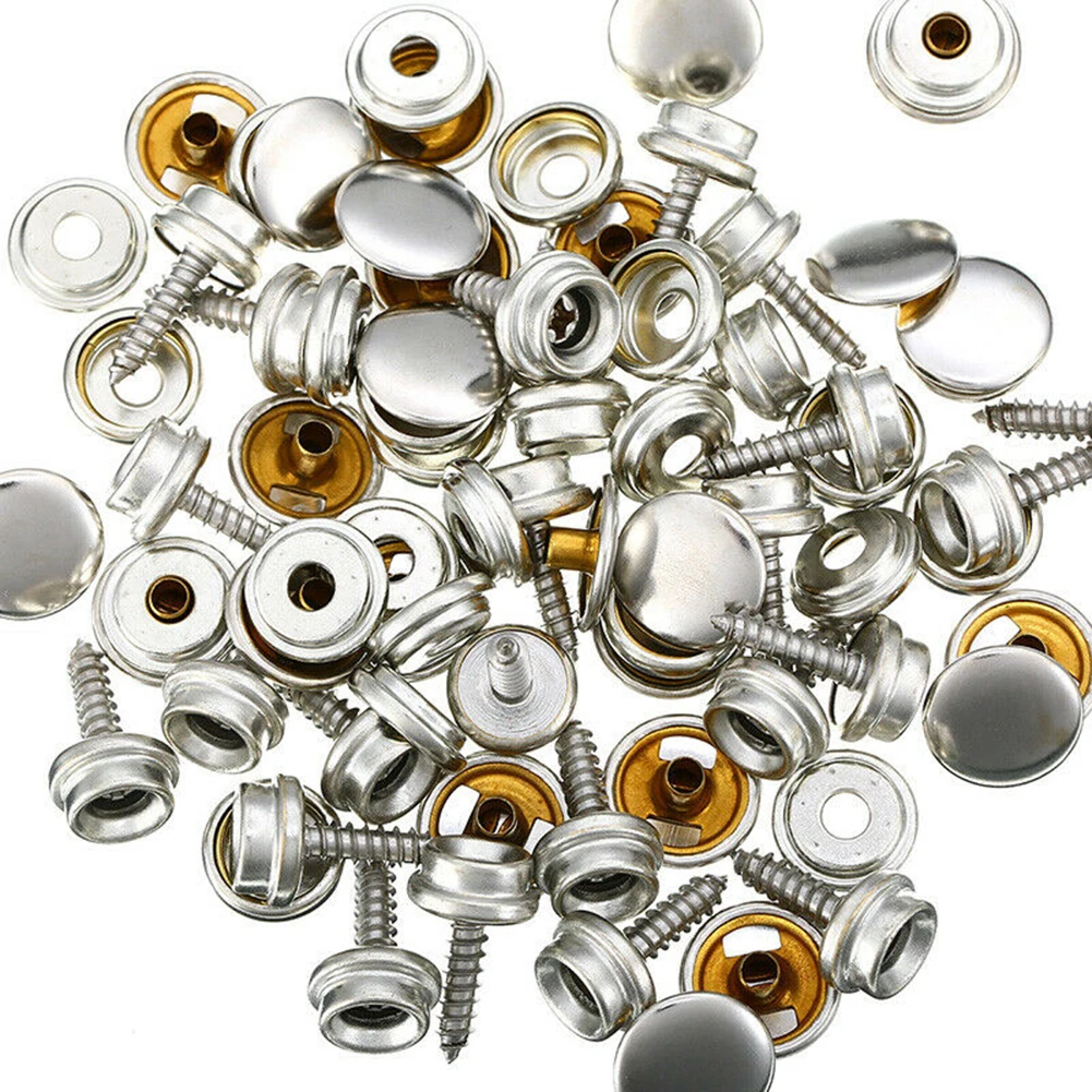 75pcs Stainless Steel Snap Fastener Press Stud Button Canvas And Upholstery Boat Cover Leather Jackets Handbags Screw Snap Kit
75pcs Stainless Steel Snap Fastener Press Stud Button Canvas And Upholstery Boat Cover Leather Jackets Handbags Screw Snap Kit