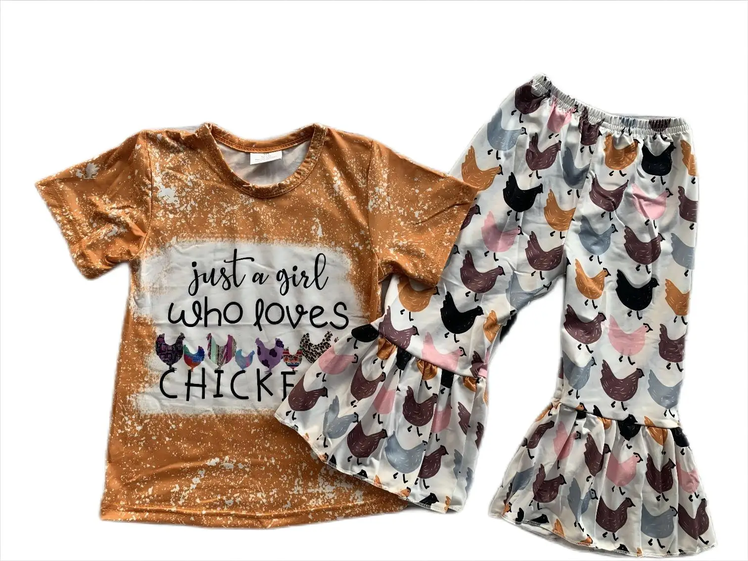 New Trend Baby Girls Clothes Set Thanksgiving Day Chicken Print T-shirts Bell Bottom Pants Boutique Toddler Kids Outfits Summer
New Trend Baby Girls Clothes Set Thanksgiving Day Chicken Print T-shirts Bell Bottom Pants Boutique Toddler Kids Outfits Summer