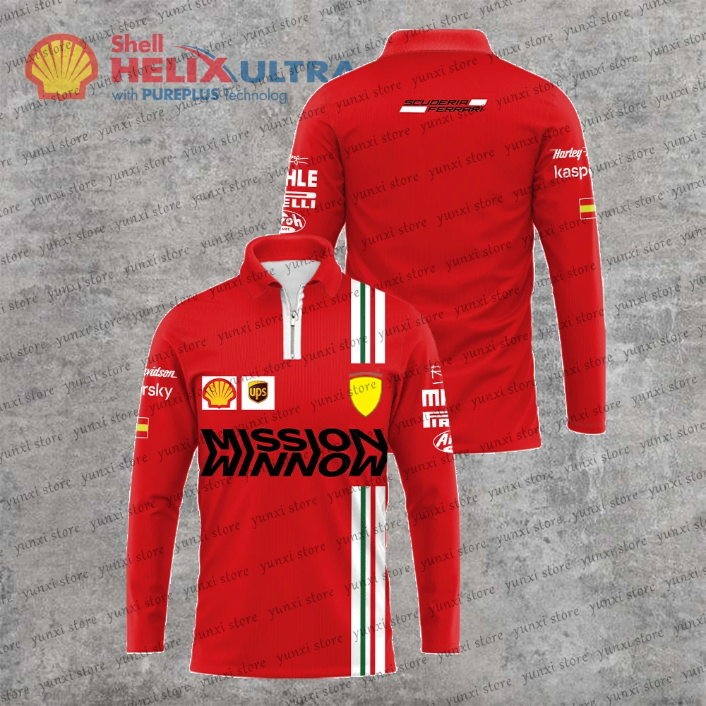 Лидер продаж, мужские футболки F1 Race Red Team Formula 1, уличные дышащие поло с длинным рукавом и молнией для фанатов экстремального спорта
Лидер продаж, мужские футболки F1 Race Red Team Formula 1, уличные дышащие поло с длинным рукавом и молнией для фанатов экстремального спорта