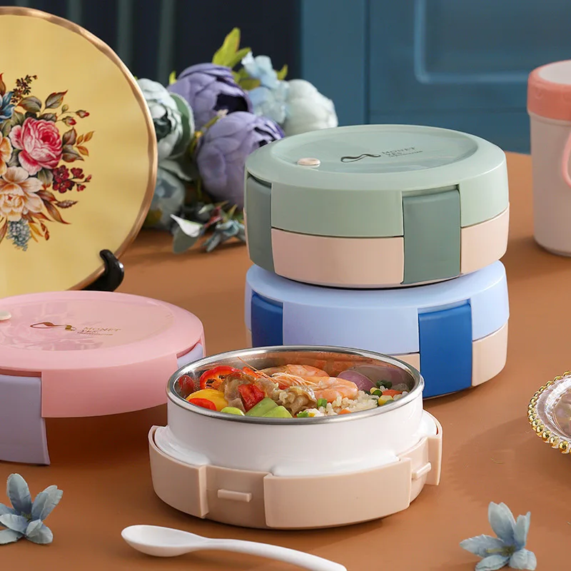 Round Lunch Box Stainless Steel Single Layer Bento Box With Fork Spoon Cute Student Lunch Boxes Healthy Food Storage Containers
Round Lunch Box Stainless Steel Single Layer Bento Box With Fork Spoon Cute Student Lunch Boxes Healthy Food Storage Containers