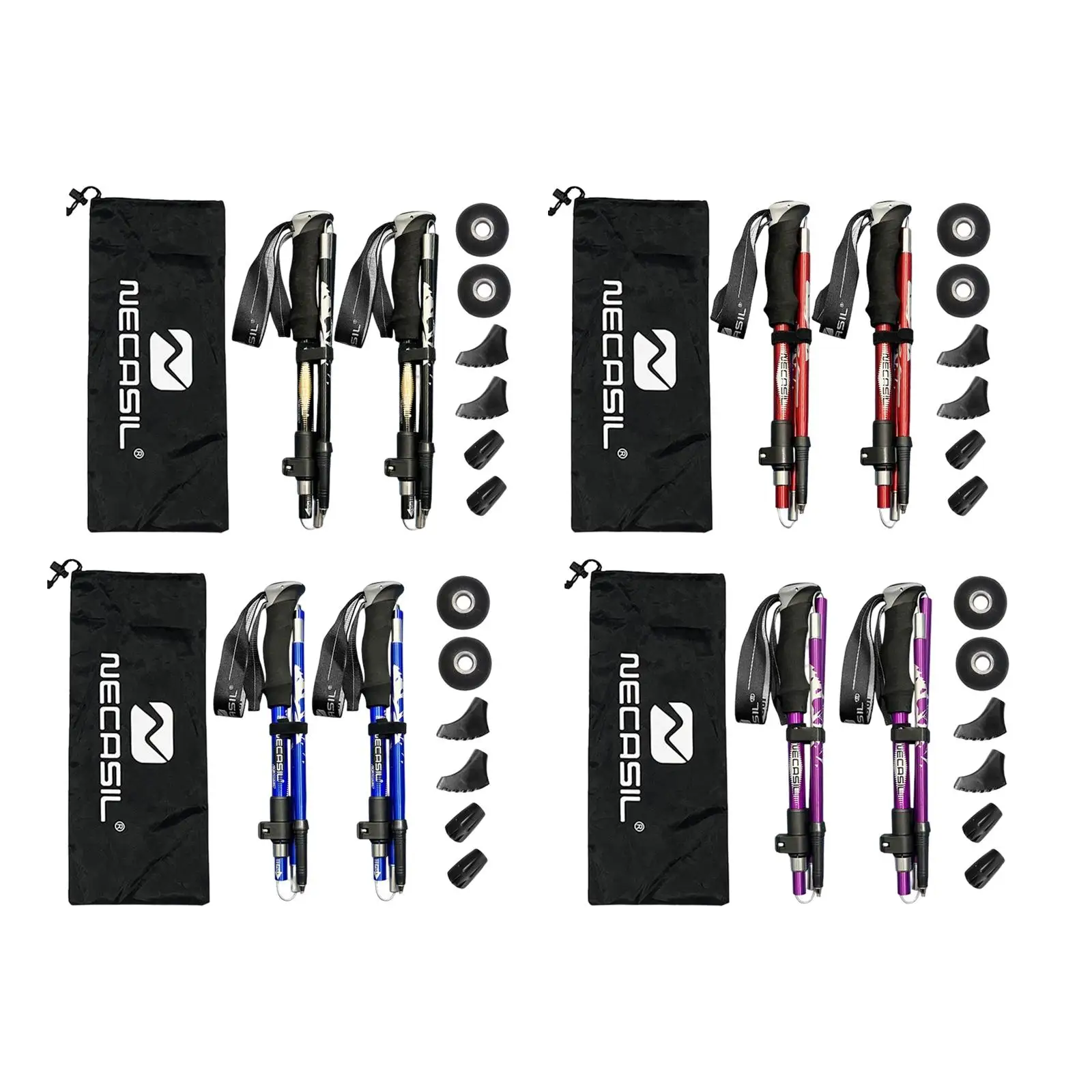 2x Trekking Poles Sports Lightweight Climbing for Camping Walking Hiking 
2x Trekking Poles Sports Lightweight Climbing for Camping Walking Hiking