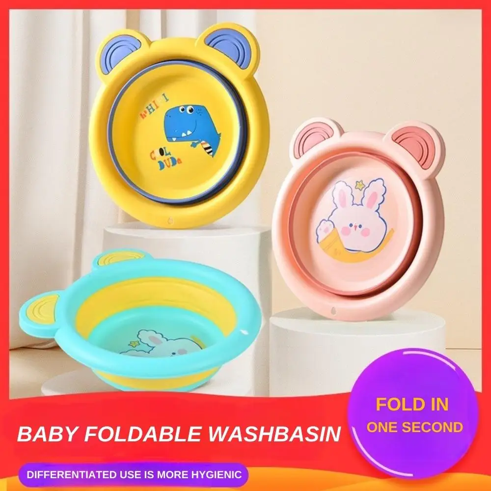 

Cartoon Folding Bucket Can Be Used For Washing Hands, Washing Face, And Folding Does Not Take Up Space Used At Home Car