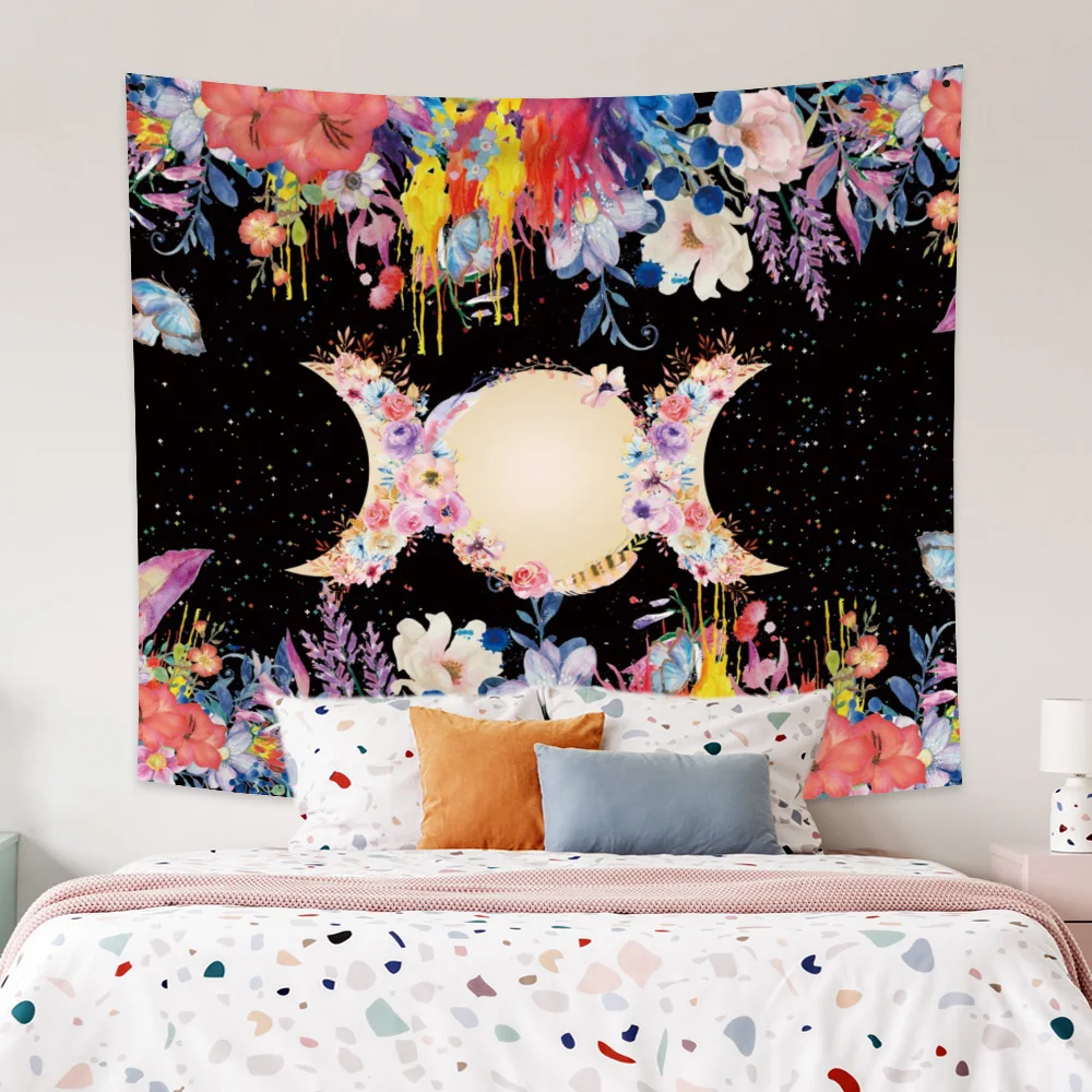 Aesthetics Sun And Moon Colorful Leaves Tapestry Hippie Tapiz Wall Hanging Psychedelic Art Mandala Room Dormitory Decor
Aesthetics Sun And Moon Colorful Leaves Tapestry Hippie Tapiz Wall Hanging Psychedelic Art Mandala Room Dormitory Decor