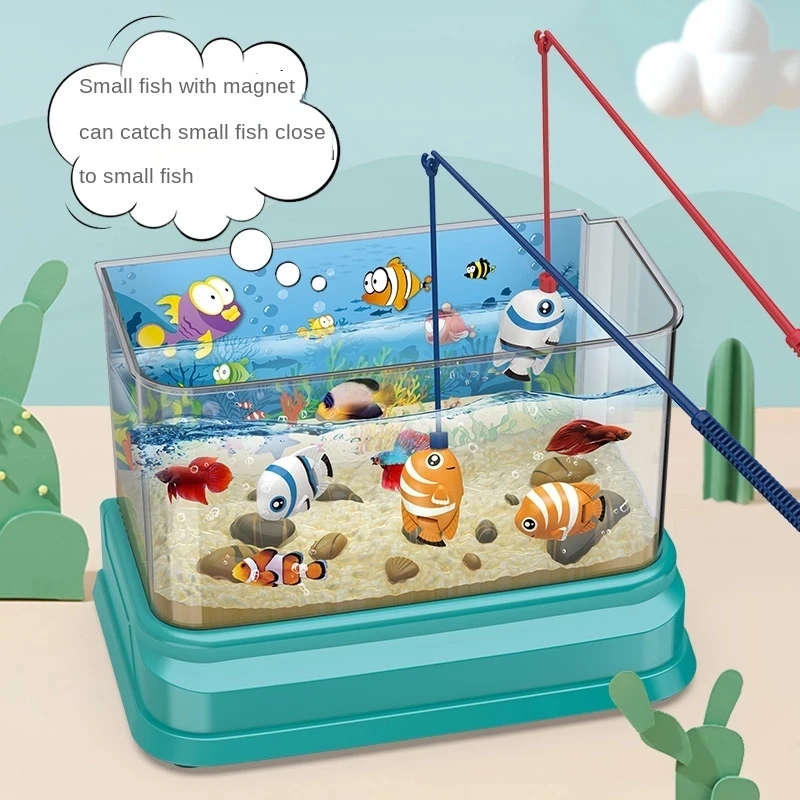 Mini Cartoon Fish Tanks Electric Music Simulation Aquarium Fishing Farming Magnetic Play House Birthday Gifts Toys for children
Mini Cartoon Fish Tanks Electric Music Simulation Aquarium Fishing Farming Magnetic Play House Birthday Gifts Toys for children