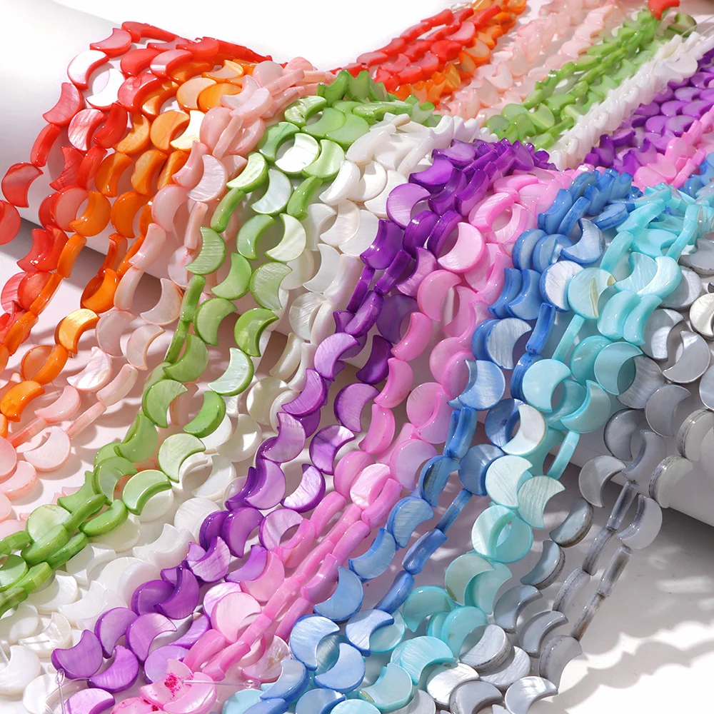 New In Natural Dyed Shell Beads Fashion Moon Shape Dyed Charm Bead Coloful Mother of Pearl Beads for DIY Necklace Bracelet Rings
New In Natural Dyed Shell Beads Fashion Moon Shape Dyed Charm Bead Coloful Mother of Pearl Beads for DIY Necklace Bracelet Rings