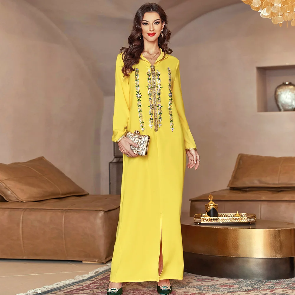 Рамадан яркий Дубай 2023 роскошный халабия Caftan марокканское платье мусульманский хиджаб длинное платье мусульманская одежда Djellaba 
Рамадан яркий Дубай 2023 роскошный халабия Caftan марокканское платье мусульманский хиджаб длинное платье мусульманская одежда Djellaba