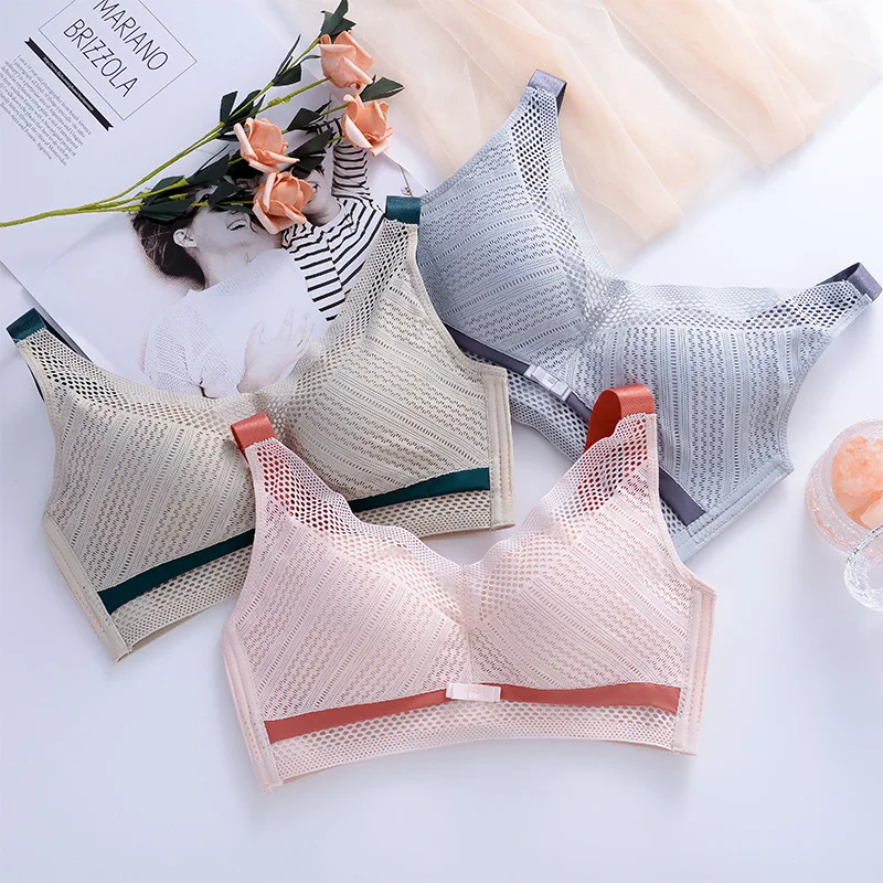 Women's Sexy Underwear Full Cup Mesh Gauze Breathable Light Luxury Bra Show Small Gathered Soft No Underwire
Women's Sexy Underwear Full Cup Mesh Gauze Breathable Light Luxury Bra Show Small Gathered Soft No Underwire