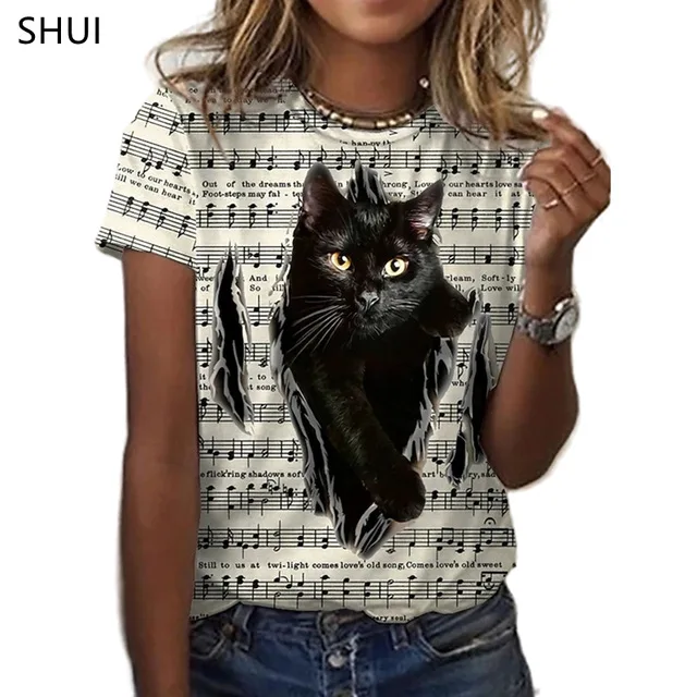 New Cat 3D Printing Ladies T-Shirt Animal Harajuku Round Neck Short Sleeve Unisex Summer Oversized Round Neck Short Sleeve S-6XL
New Cat 3D Printing Ladies T-Shirt Animal Harajuku Round Neck Short Sleeve Unisex Summer Oversized Round Neck Short Sleeve S-6XL