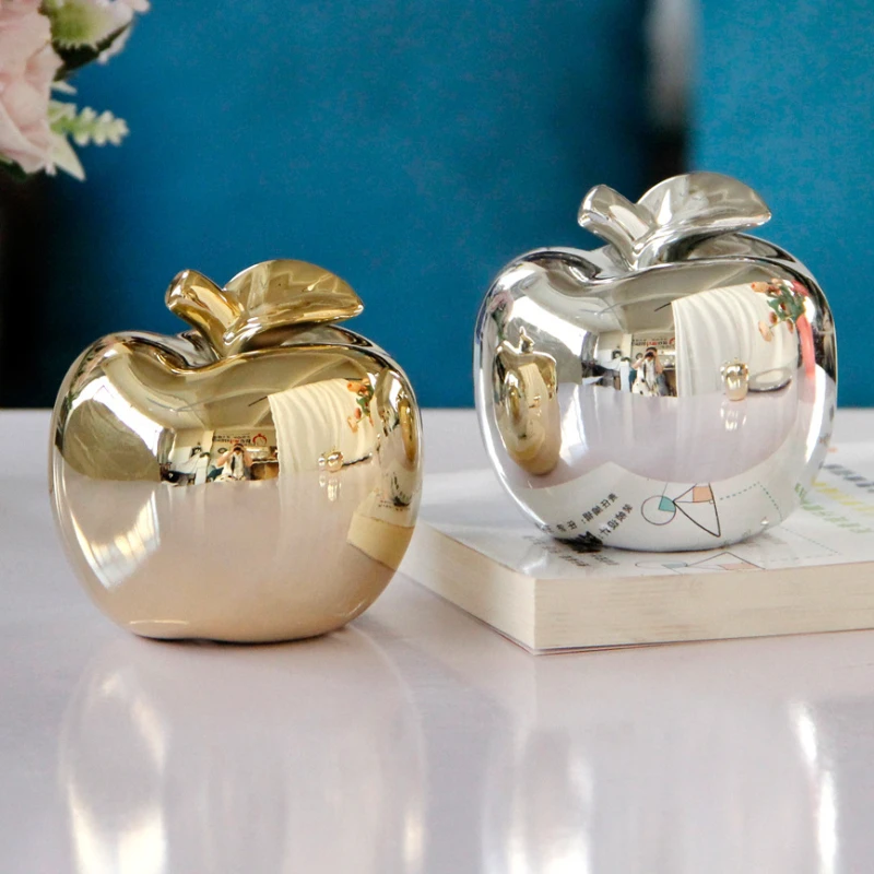 Creative Ceramic Apple Crafts Silver Plated Gold Apple Ornaments Christmas Gifts Home Decor Living Room Decoration
Creative Ceramic Apple Crafts Silver Plated Gold Apple Ornaments Christmas Gifts Home Decor Living Room Decoration