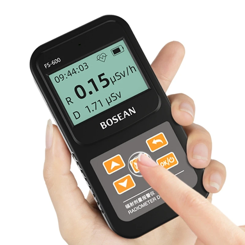 FS-600 Geiger Counter Nuclear Radiation Detector X-ray Beta-ray Gamma-ray Detector Handheld Counter Emission Dosimeter
FS-600 Geiger Counter Nuclear Radiation Detector X-ray Beta-ray Gamma-ray Detector Handheld Counter Emission Dosimeter