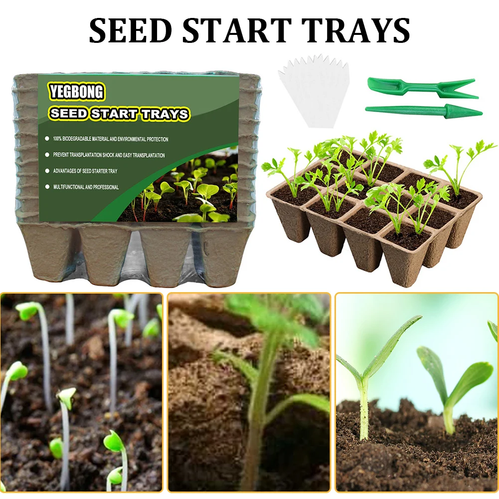 12 Cell Seedling Starter Trays Biodegradable Planting Germination Paper Pots For Vegetables Flower Herb Seed Tray Planting Tool
12 Cell Seedling Starter Trays Biodegradable Planting Germination Paper Pots For Vegetables Flower Herb Seed Tray Planting Tool