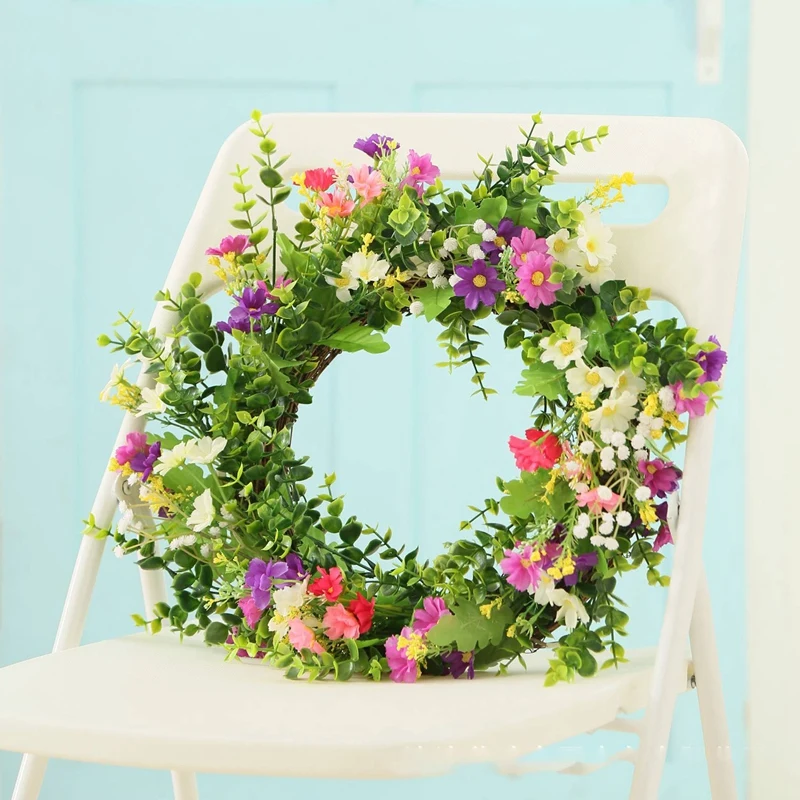 Decor Wreath,16inch Daisy Wreath,Beautiful Artificial Spring and Summer Wreath Front Door or Home Decoration
Decor Wreath,16inch Daisy Wreath,Beautiful Artificial Spring and Summer Wreath Front Door or Home Decoration
