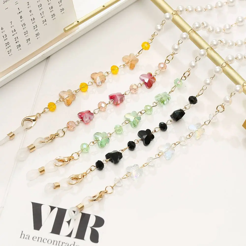 Glasses Cords Mask Extender Anti-lost Lanyards Crystal Butterfly Pearl Mask Chain Eyeglasses Holder Glasses Chain
Glasses Cords Mask Extender Anti-lost Lanyards Crystal Butterfly Pearl Mask Chain Eyeglasses Holder Glasses Chain