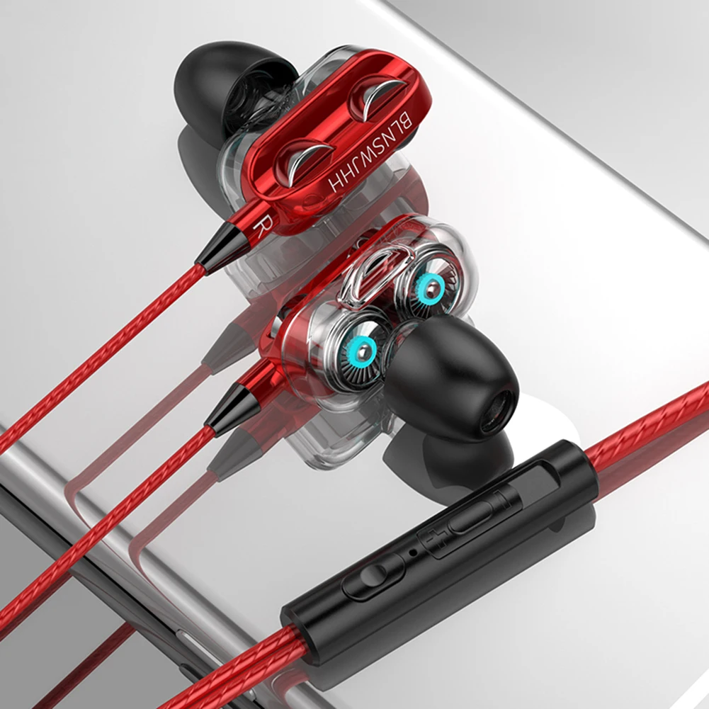 1PC 1.2M 3.5mm Wired Earphone In-Ear Headphone Double Moving Coils Ergonomic Wired Earphones with Mic Earbuds For Iphone
1PC 1.2M 3.5mm Wired Earphone In-Ear Headphone Double Moving Coils Ergonomic Wired Earphones with Mic Earbuds For Iphone