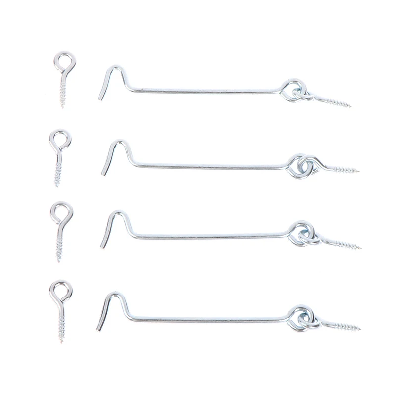 10 шт. 4-дюймовый крючок для кабины, наглазная защелка, замок, ворота, поворотный раздвижной дверной крючок для сарая, окна, двери с монтажными ... 
10 шт. 4-дюймовый крючок для кабины, наглазная защелка, замок, ворота, поворотный раздвижной дверной крючок для сарая, окна, двери с монтажными ...