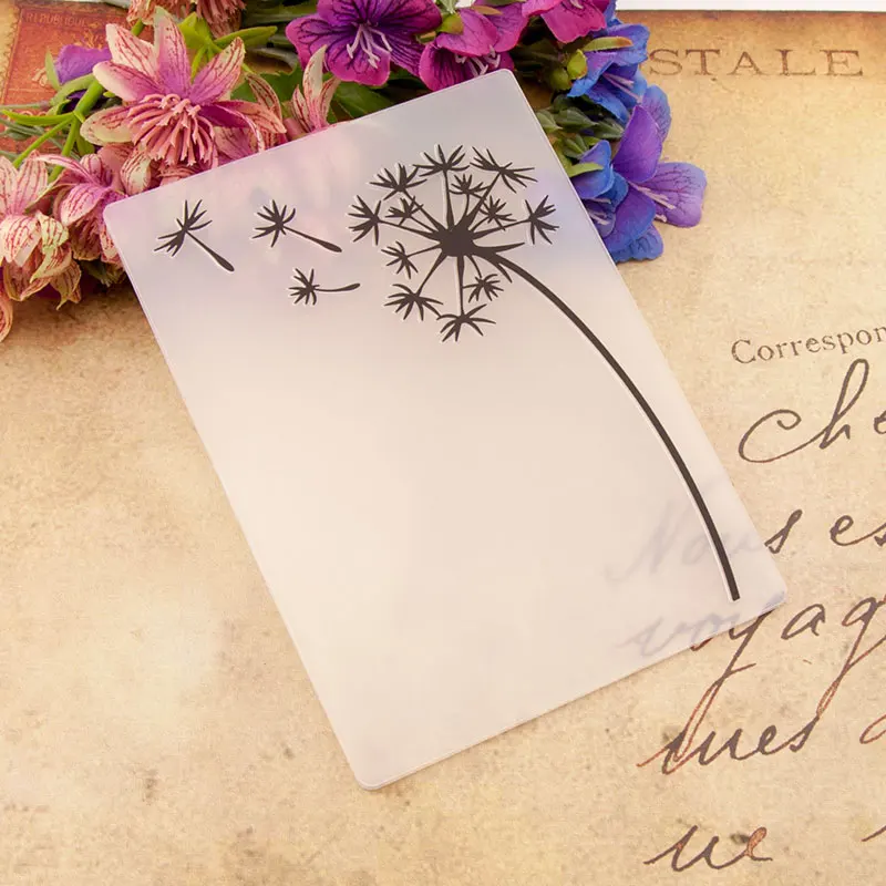 Dandelion Plastic Embossing folders Background Template for DIY Scrapbooking Crafts Making Photo Album Card Holiday Decor
Dandelion Plastic Embossing folders Background Template for DIY Scrapbooking Crafts Making Photo Album Card Holiday Decor