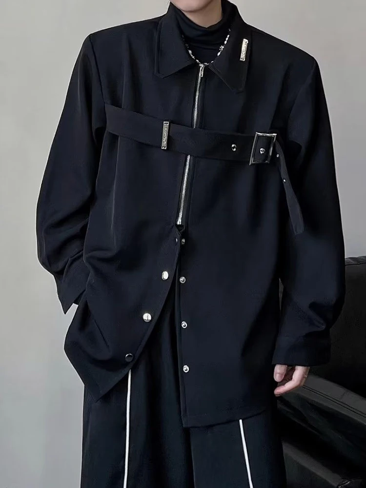 ARENS Techwear Shirts Men Darkwear Hip Hop Blouses Punk Black Long Sleeve Button Up Male Zipper Harajuku Japanese Streetwear
ARENS Techwear Shirts Men Darkwear Hip Hop Blouses Punk Black Long Sleeve Button Up Male Zipper Harajuku Japanese Streetwear