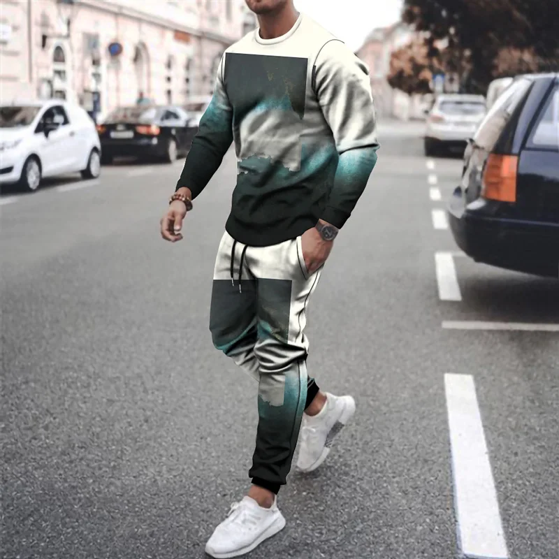 Summer black printed men's suit 2-piece T-shirt + trousers sportswear sweater men's casual sports suit plus size
Summer black printed men's suit 2-piece T-shirt + trousers sportswear sweater men's casual sports suit plus size
