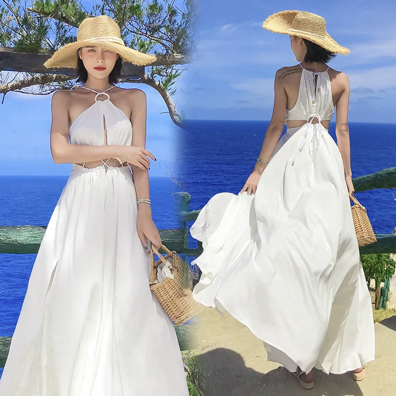 2022 European and American New Women's Beach Dresses Summer Seaside Vacation Fashion Sexy White Suspender Dress Women
2022 European and American New Women's Beach Dresses Summer Seaside Vacation Fashion Sexy White Suspender Dress Women