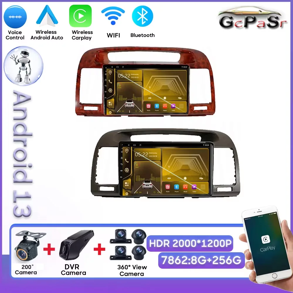 Автомобильный Android для Toyota Camry 5 XV 30 2001-2006 с сенсорным экраном Carplay стерео головное