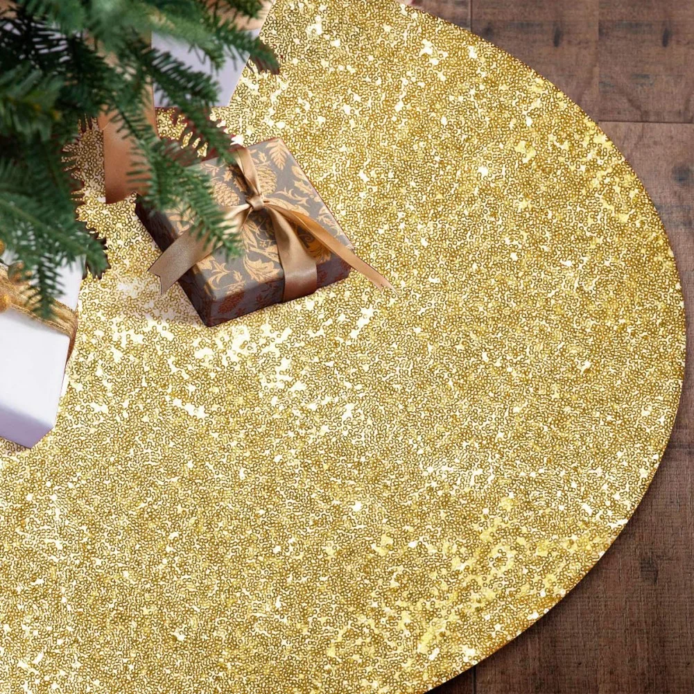 Gold Sequins Tree Skirts Christmas Decorations Home Decor Base Cover Mat Ornament Novelties New Year Artificial Large Blanket
Gold Sequins Tree Skirts Christmas Decorations Home Decor Base Cover Mat Ornament Novelties New Year Artificial Large Blanket