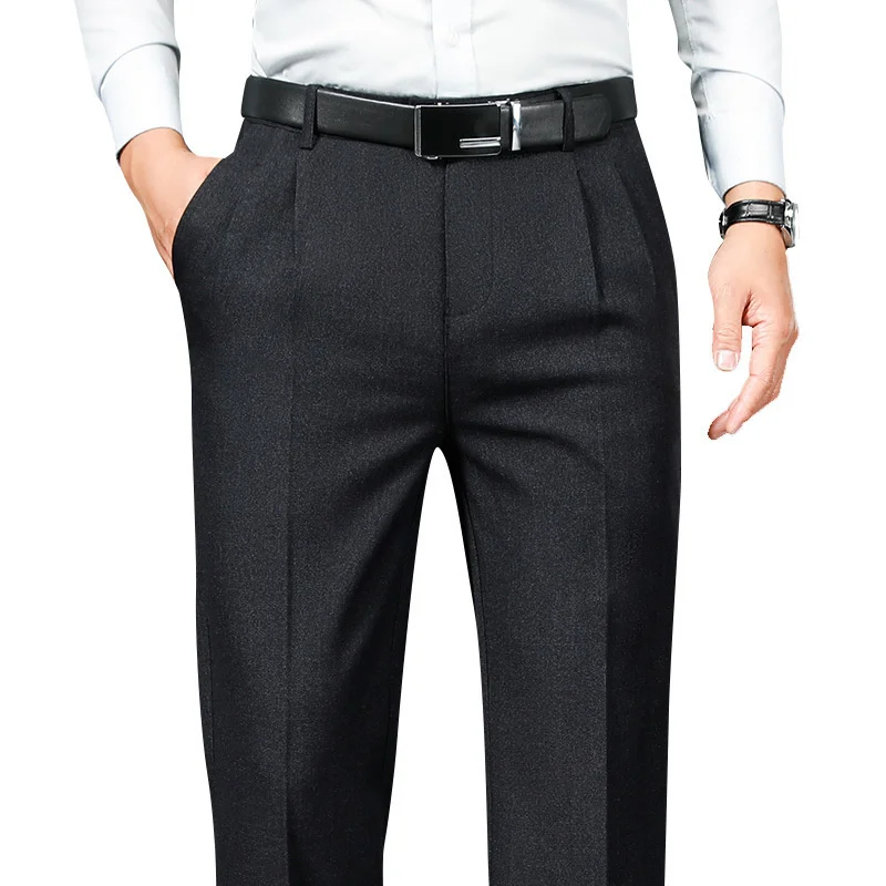 Double Pleated Men Pants Trousers Straight Loose Autumn Casual Pants Men Clothing Higt Waist Formal Suit Pants 2022
Double Pleated Men Pants Trousers Straight Loose Autumn Casual Pants Men Clothing Higt Waist Formal Suit Pants 2022