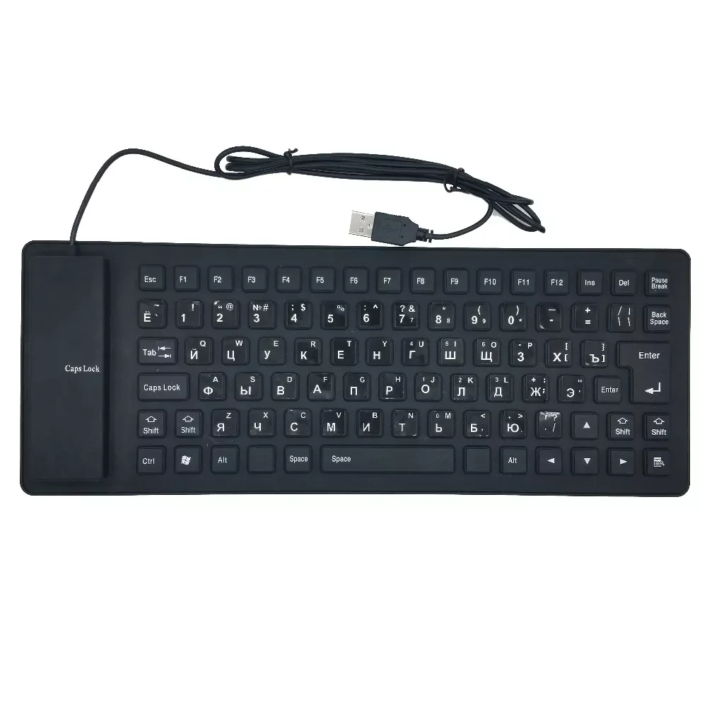 New Silicone Flexible 85 Keys Mini USB portable Waterproof Keyboard For PC/Laptop with Thai Arabic Russian Hebrew sticker
New Silicone Flexible 85 Keys Mini USB portable Waterproof Keyboard For PC/Laptop with Thai Arabic Russian Hebrew sticker