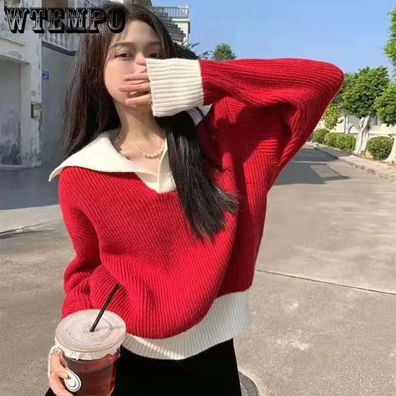 WTEMPO Harajuku Pullover Women Casual V-neck Sweaters Preppy Style Knitting Clothing Свитер Женский All-match Ulzzang Mujer Ropa 
WTEMPO Harajuku Pullover Women Casual V-neck Sweaters Preppy Style Knitting Clothing Свитер Женский All-match Ulzzang Mujer Ropa