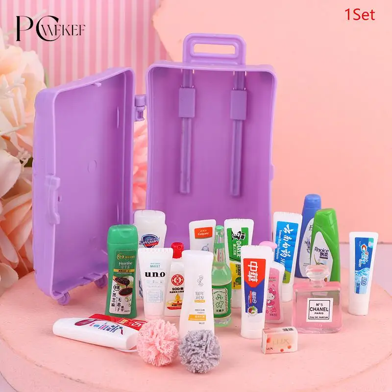 1Set 1:12 Dollhouse Miniature Bathroom Supplies Shampoo Shower Gel Body Wash Toothpaste Perfume w/Suitcase Kid Pretend Play Toy
1Set 1:12 Dollhouse Miniature Bathroom Supplies Shampoo Shower Gel Body Wash Toothpaste Perfume w/Suitcase Kid Pretend Play Toy