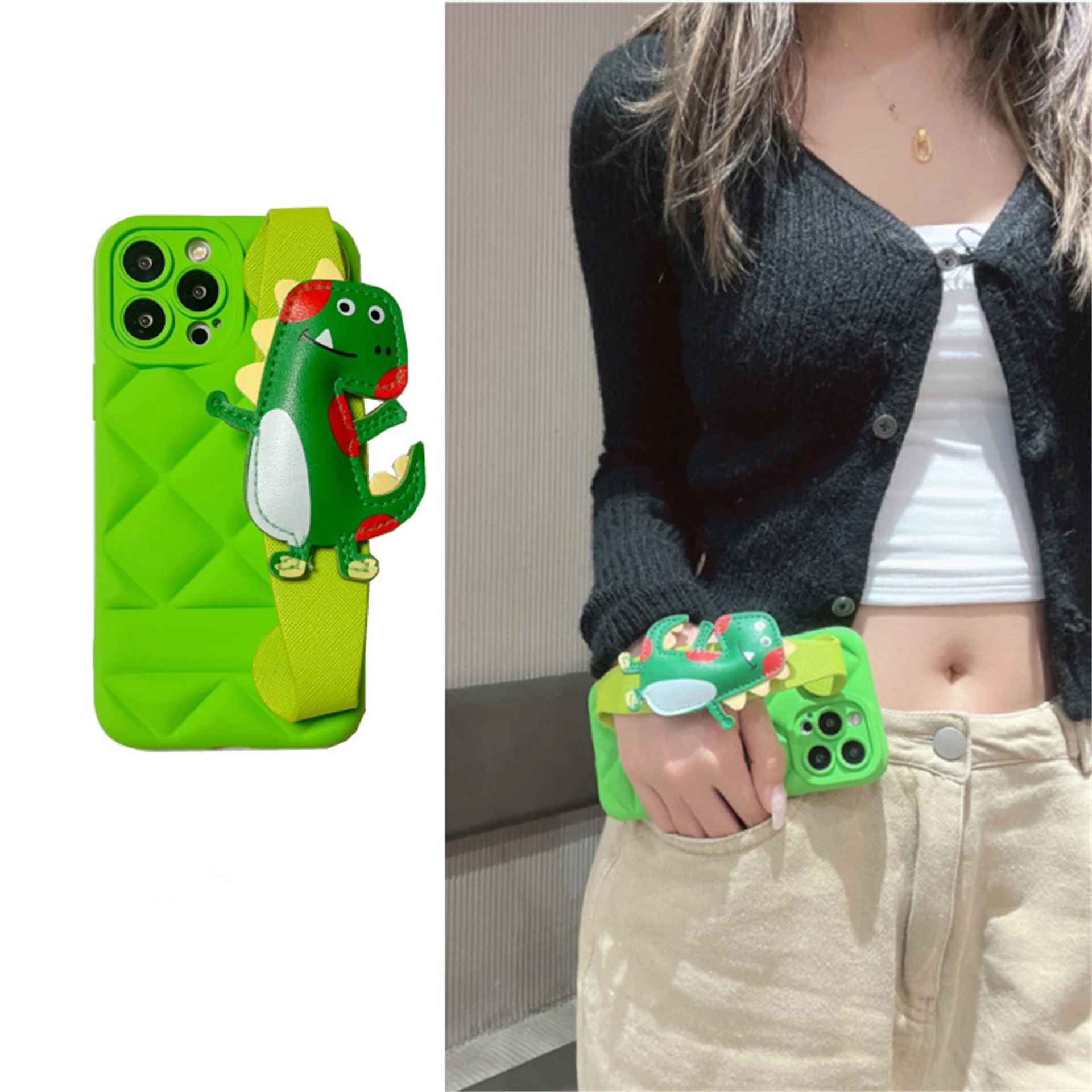 Ins Creativity Brand trend wild Phone Case For Iphone 7 8 PLUS X XR XS 11 12 13 Pro Max funny dinosaur Wristband Case For Women
Ins Creativity Brand trend wild Phone Case For Iphone 7 8 PLUS X XR XS 11 12 13 Pro Max funny dinosaur Wristband Case For Women