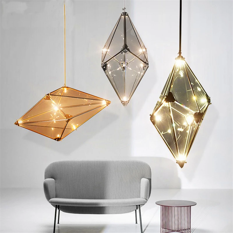 Nordic LED Art Glass Chandelier Bar Model Diamond LOFT Pendant Lamp Bedroom Modern Living Room Dining Lighting Indoor Decoration
Nordic LED Art Glass Chandelier Bar Model Diamond LOFT Pendant Lamp Bedroom Modern Living Room Dining Lighting Indoor Decoration