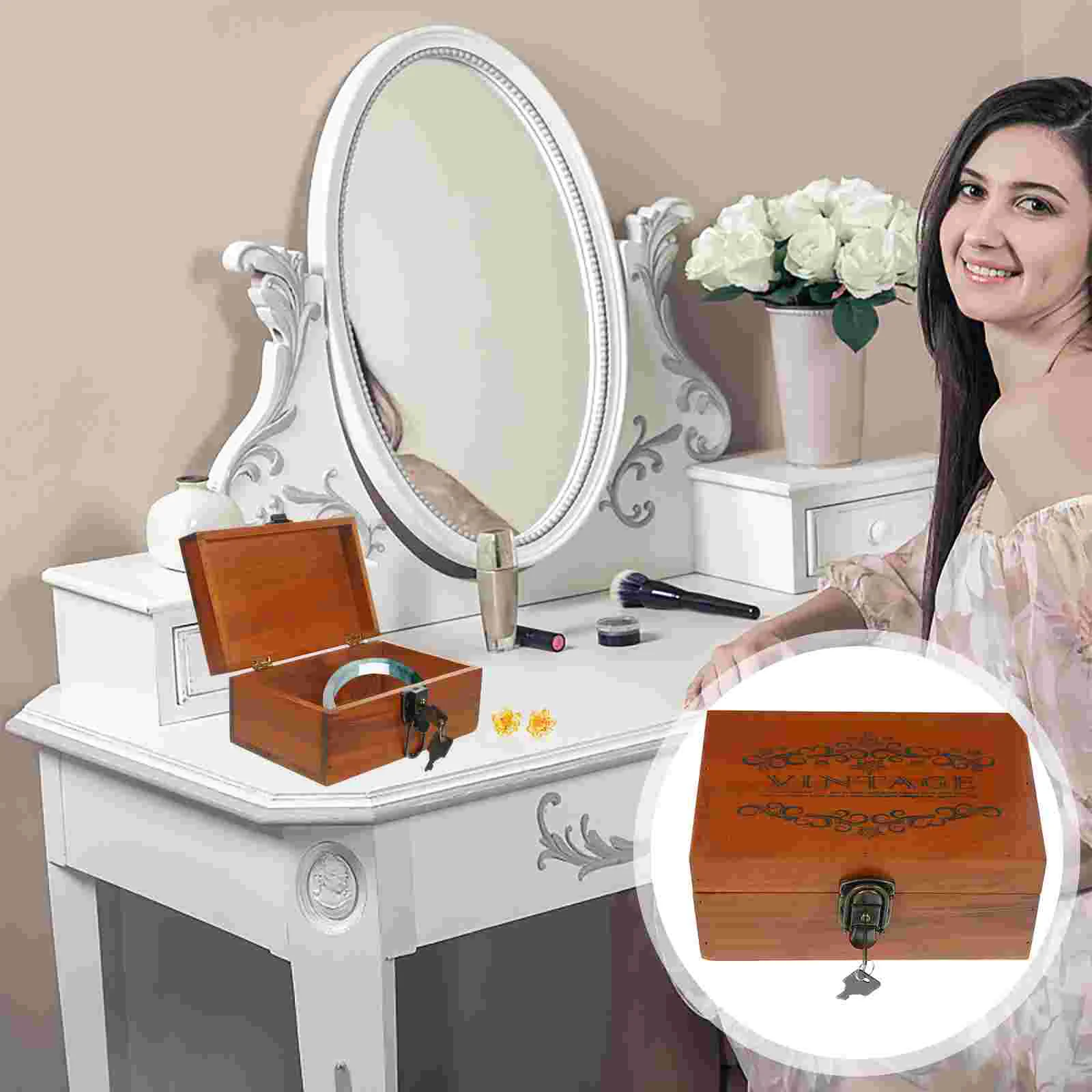Jewelry Storage Case Wood Candy Photo Prop Wooden Keepsakes With Lid Treasure
Jewelry Storage Case Wood Candy Photo Prop Wooden Keepsakes With Lid Treasure