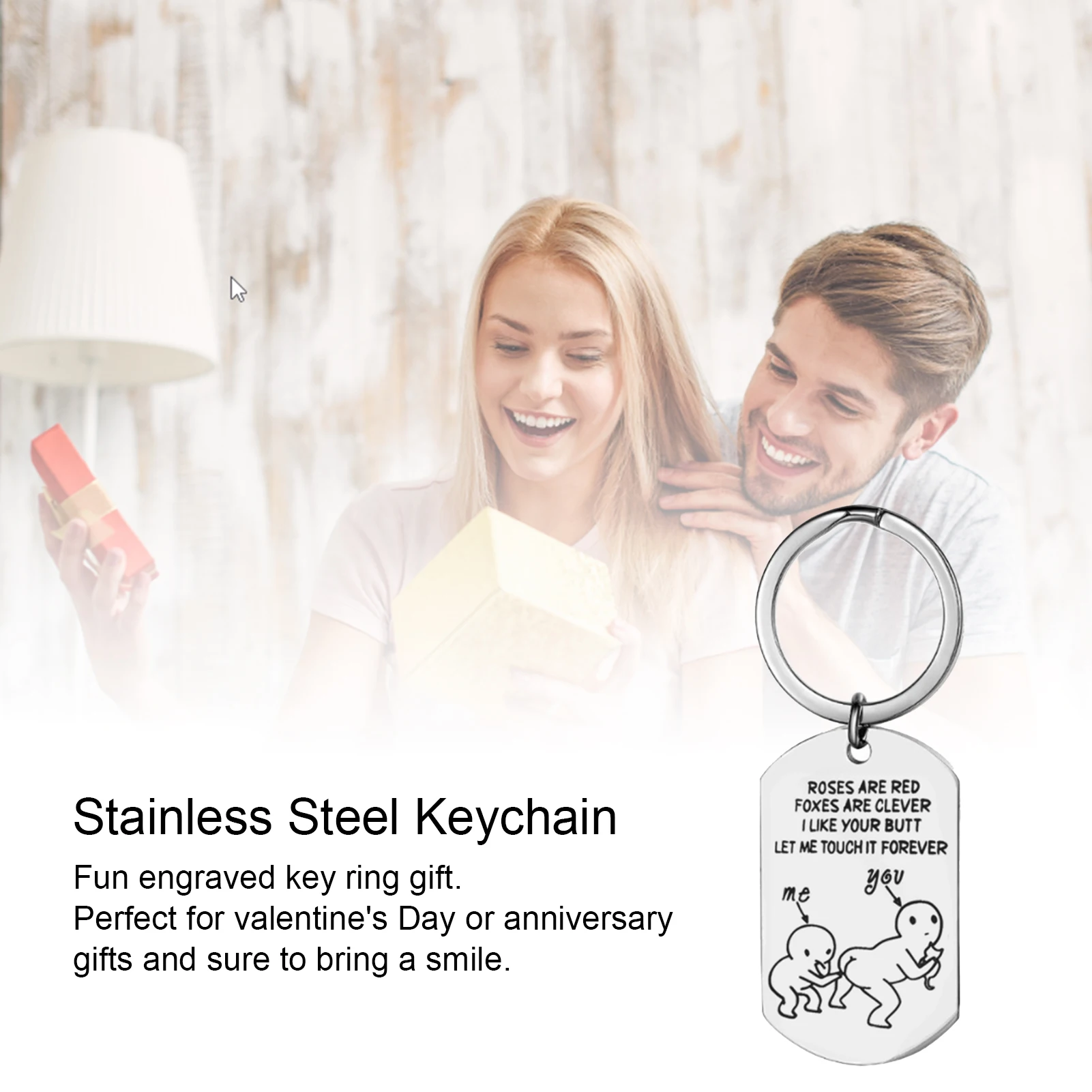 Funny Couple KeyringCreative Slogan Metal Keyring Pendant Wedding Valentines Day Gift For Wife Husband Boyfriend Girlfriend
Funny Couple KeyringCreative Slogan Metal Keyring Pendant Wedding Valentines Day Gift For Wife Husband Boyfriend Girlfriend