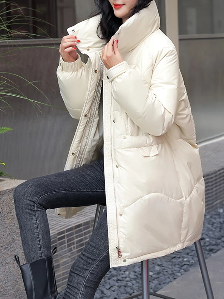 Fitaylor New Autumn Winter Women Stand Collar Long Wadded Parka Casual Female Thick Warm Zipper Loose Cotton Coat Lady Outwear
Fitaylor New Autumn Winter Women Stand Collar Long Wadded Parka Casual Female Thick Warm Zipper Loose Cotton Coat Lady Outwear