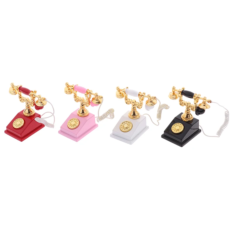 1PC 1:12 1:6 Mini Miniature Phone Model Alloy Vintage Retro Rotary Telephone Doll House Furniture Toys Decoration Accessories
1PC 1:12 1:6 Mini Miniature Phone Model Alloy Vintage Retro Rotary Telephone Doll House Furniture Toys Decoration Accessories