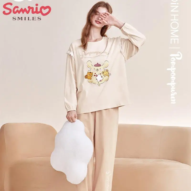 Kawaii Sanrio Anime Y2K Spring Autumn New Pompom Purins Joint Nightdress Pajamas Set Long Sleeve Cute Girl Cotton Homewear 2Pcs
Kawaii Sanrio Anime Y2K Spring Autumn New Pompom Purins Joint Nightdress Pajamas Set Long Sleeve Cute Girl Cotton Homewear 2Pcs