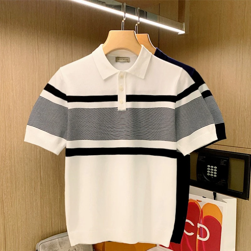 Мужская трикотажная рубашка-поло с коротким рукавом, контрастных цветов
Мужская трикотажная рубашка-поло с коротким рукавом, контрастных цветов