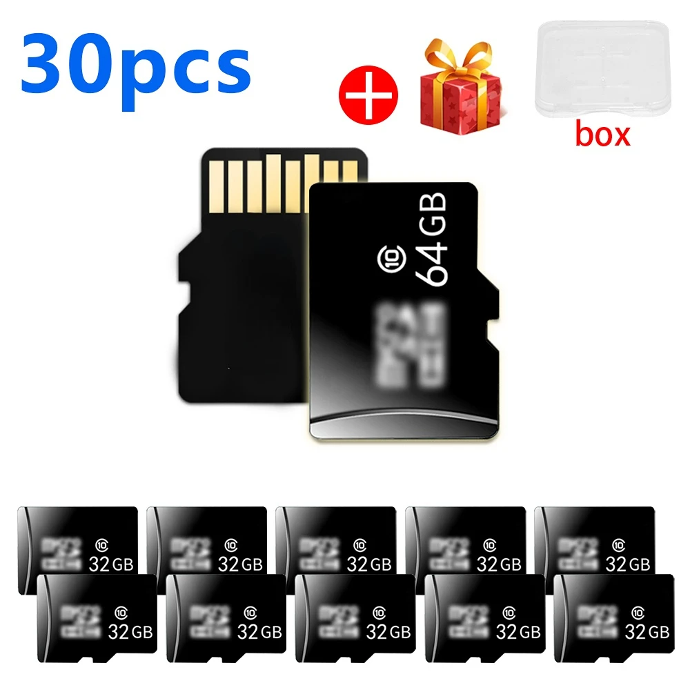 30pcs/lot Micro SD Card 128GB 64GB 32GB 16GB 8GB 4GB Memory Card Class 10 Flash Card A1 TF Card camera speakers
30pcs/lot Micro SD Card 128GB 64GB 32GB 16GB 8GB 4GB Memory Card Class 10 Flash Card A1 TF Card camera speakers