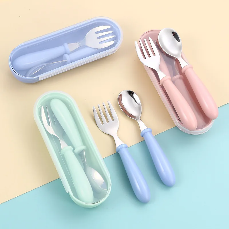 Spoons Baby Tableware Set 3pcs Children Spoon Forks Box Kids Stainless Steel Kids Cutlery Portable Feeding Utensils
Spoons Baby Tableware Set 3pcs Children Spoon Forks Box Kids Stainless Steel Kids Cutlery Portable Feeding Utensils