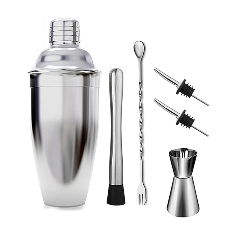 6 Piece Bar Cocktail Set Bar Accessories Cocktail Set With 750Ml Mixer Measuring Cup Pestle Bar Spoon And 2 Spouts
6 Piece Bar Cocktail Set Bar Accessories Cocktail Set With 750Ml Mixer Measuring Cup Pestle Bar Spoon And 2 Spouts