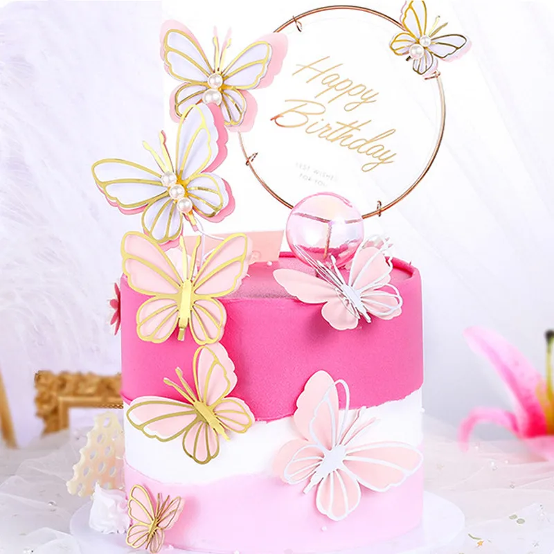 Pearl Butterfly Cake Topper Happy Birthday Romantic Wedding Cup Baby Shower Baking Cake Decoration Party Favors
Pearl Butterfly Cake Topper Happy Birthday Romantic Wedding Cup Baby Shower Baking Cake Decoration Party Favors