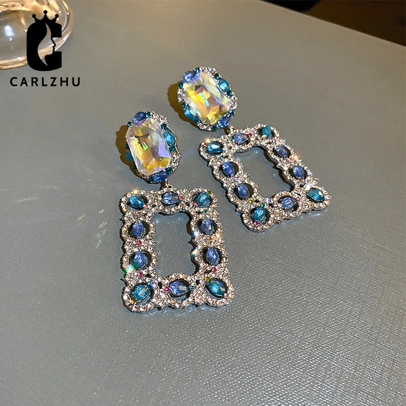 Luxury Shining Colorful Crystal Rhinestone Square Dangle Drop Earrings for Women Wedding Party Exaggerated Gift Jewelry
Luxury Shining Colorful Crystal Rhinestone Square Dangle Drop Earrings for Women Wedding Party Exaggerated Gift Jewelry