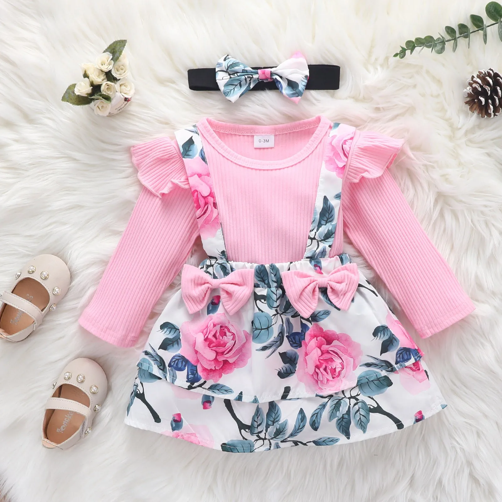 Big Clothes Infant Girls Long Sleeve Ribbed Tops Bodysuits Floral Print Bow Skirt Headbands Outfits Niece Gifts Baby
Big Clothes Infant Girls Long Sleeve Ribbed Tops Bodysuits Floral Print Bow Skirt Headbands Outfits Niece Gifts Baby