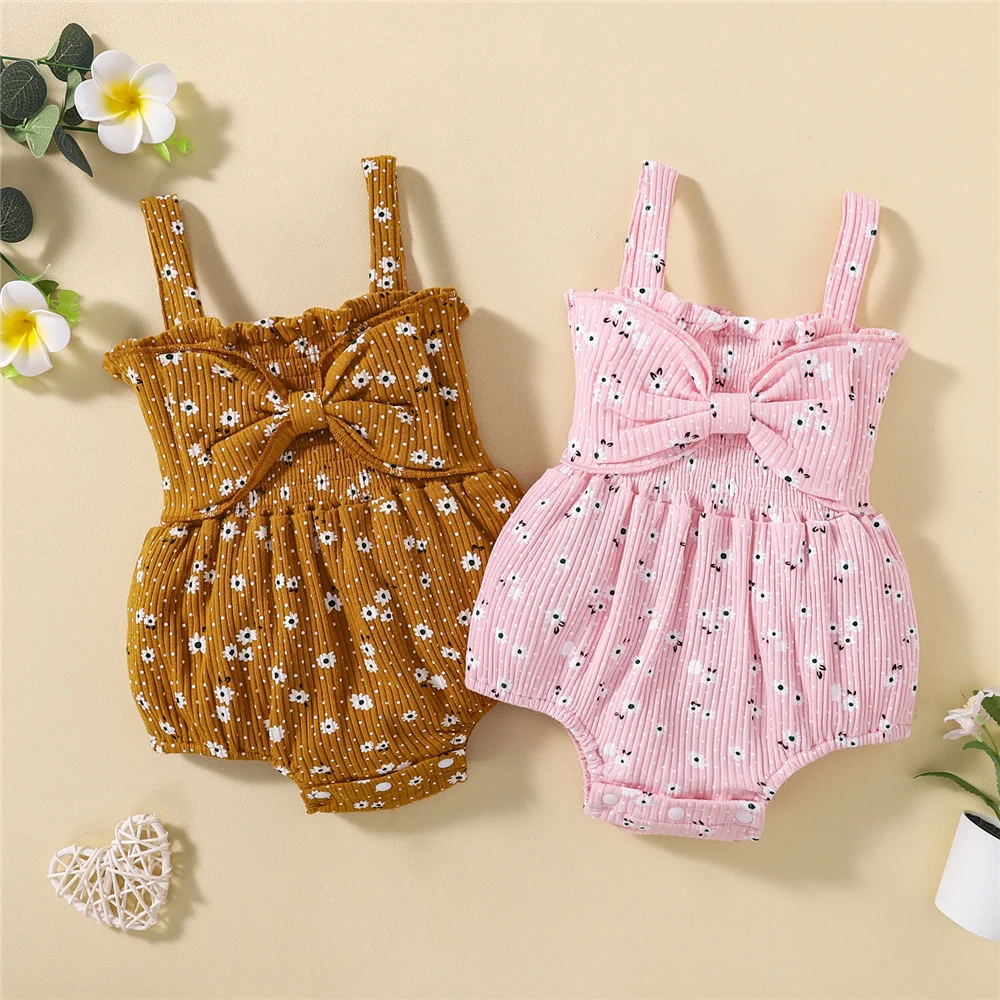 0-24 Months Summer Newborn Ribbed Bodysuit Baby Girls Cute Big Bow Sleeveless Flower & Dot Print Romper Infant Toddler Clothes
0-24 Months Summer Newborn Ribbed Bodysuit Baby Girls Cute Big Bow Sleeveless Flower & Dot Print Romper Infant Toddler Clothes