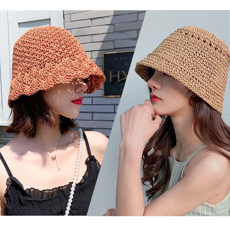 2022 Summer Fashion Straw Fisherman Hat Casual Japanese Bell-shaped Hats Women Crochet Outdoor Foldable Beach Cap Zomer Gorras
2022 Summer Fashion Straw Fisherman Hat Casual Japanese Bell-shaped Hats Women Crochet Outdoor Foldable Beach Cap Zomer Gorras